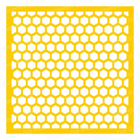 Printable Stencil Honeycomb Pattern